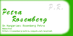 petra rosenberg business card